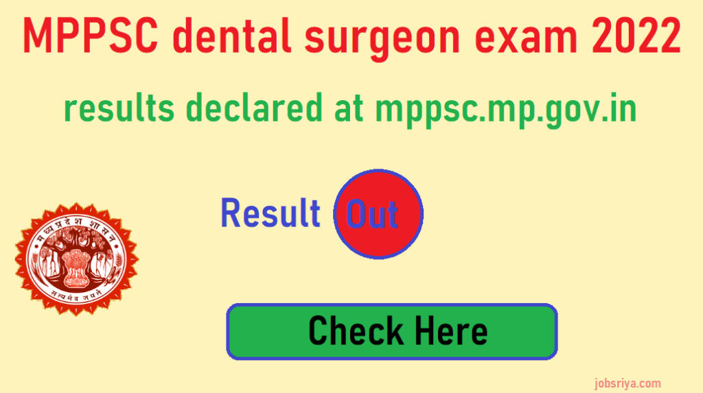 MPPSC dental surgeon exam