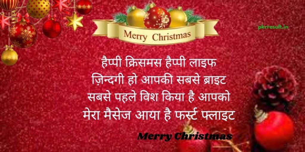 happy christmas wish in hindi