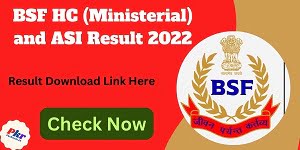 BSF HC (Ministerial) and ASI Result